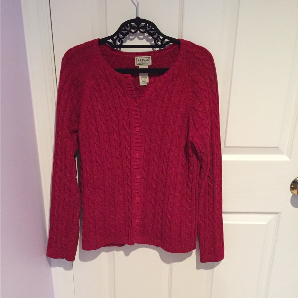 Vintage Red L.L. Bean Cardigan